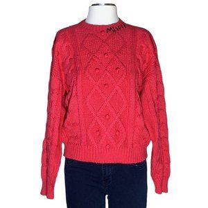 Mother | The Jumper Misfit Cable Knit Sweater Size Medium